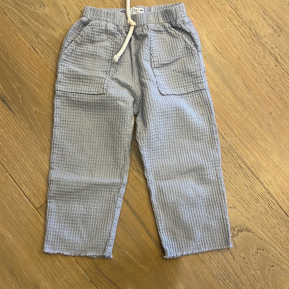 Zara waffle knit pants light mauve